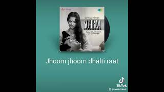 Jhoom Jhoom Dhalti Raat | Lata Mangeshkar | Kohra | Cover Songs With Lyrics.