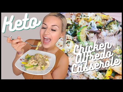 Keto Chicken Alfredo Casserole