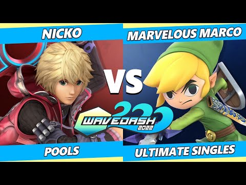 Wavedash 2022 - Nicko (Shulk) Vs. Marvelous Marco (Toon Link) SSBU Ultimate Tournament