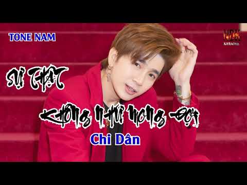 [Karaoke] Sự Thật Không Như Mong Đợi - Chi Dan | (Tone Nam) Beat Chuẩn | NDK Karaoke