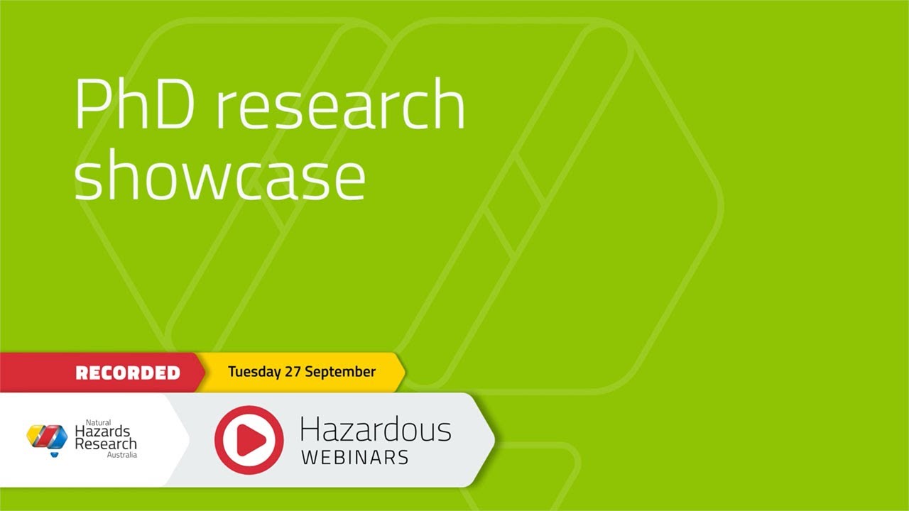 Hazardous Webinar September 2023: PhD research showcase