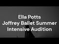 Ella Potts Joffrey Ballet Summer School Audition
