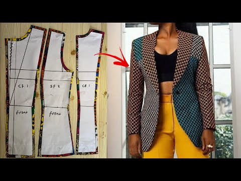 How to draft a blazer jacket with notched collar (part...