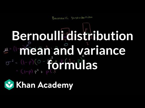 Bernoulli Distribution Mean and Variance Formulas 