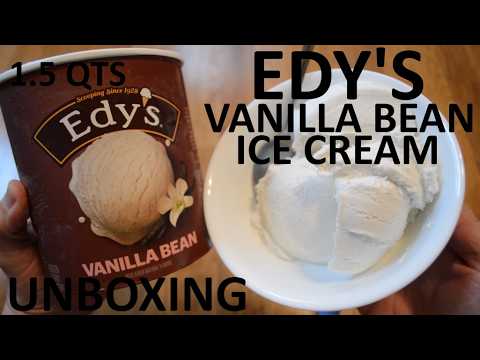 Unboxing Edy's Vanilla Bean Ice Cream 1.5 QT