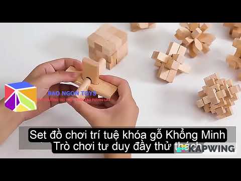 Đồ chơi trí tuệ giải mã câu đố khóa Khổng Minh dành cho trẻ em và người lớn giúp phát triển trí tuệ và kỹ năng giải quyết vấn đề DG294