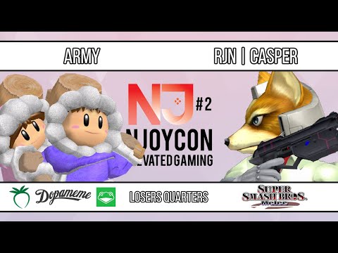 nJoyCon 2 - ARMY (Ice Climbers) VS RJN | Casper (Fox) - SSBM - Losers Quarters