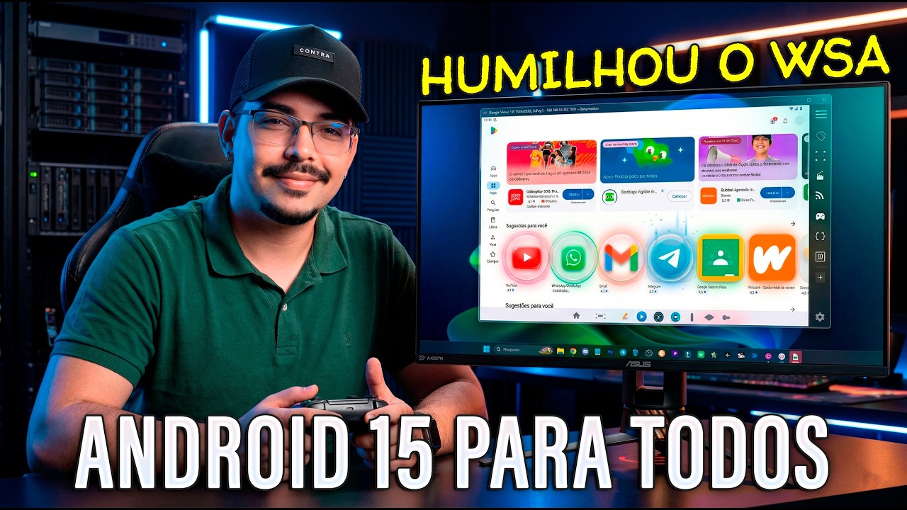 Achei o MELHOR Android 15 Para PC! (2026): Windows, Linux e macOS 🐧🍏🪟