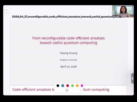72 | From reconfigurable code-efficient ansatzes toward useful quantum computing