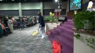 Evangel Fellowship (COGIC) REAP by JJ Hairston &amp; Youthful Praise - Choir and Flags angle