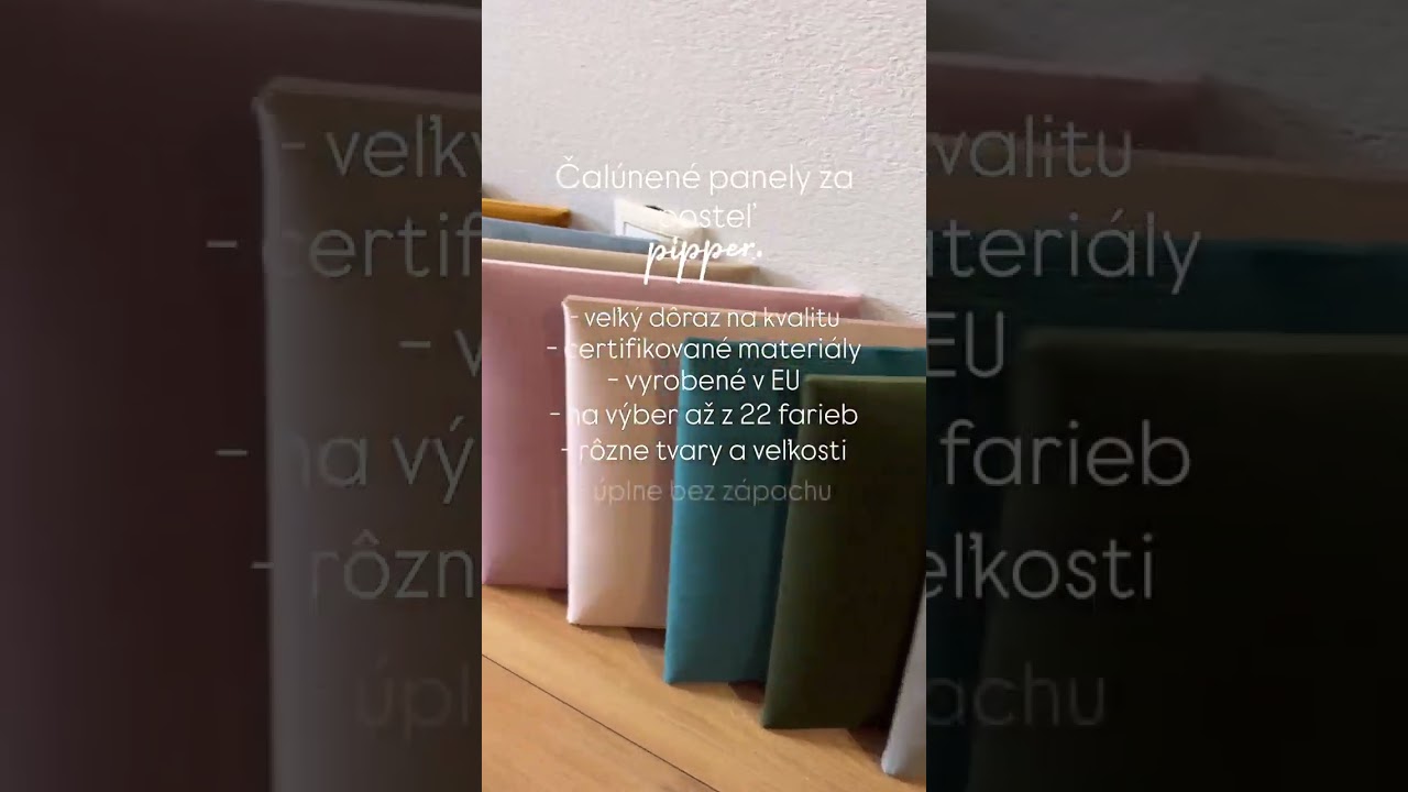 Ukážka zamatových čalúnených panelov na stene