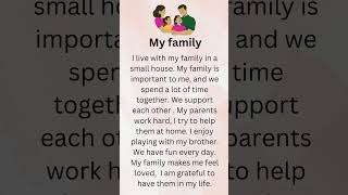 "Learn English with "My Family" paragraph – Speaking, Listening, and Pronunciation Practice"
