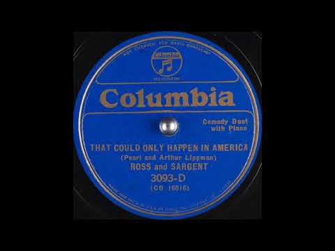 Ross & Sargent - That Could Only Happen in America (1935)