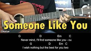 Someone Like You - Adele | EASY Guitar Tutorial with Chords / Lyrics - Guitar Lessons