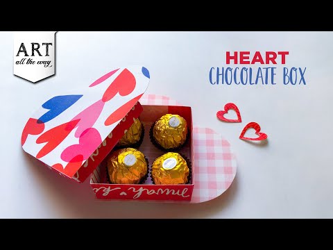 Heart Chocolate Box | Valentine's Day Gift | DIY Gift box | Paper crafts | Party Favor