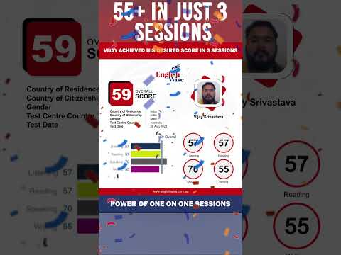 PTE Success Story | Vijay's Journey to a 55+ Score in 3 Sessions | English Wise