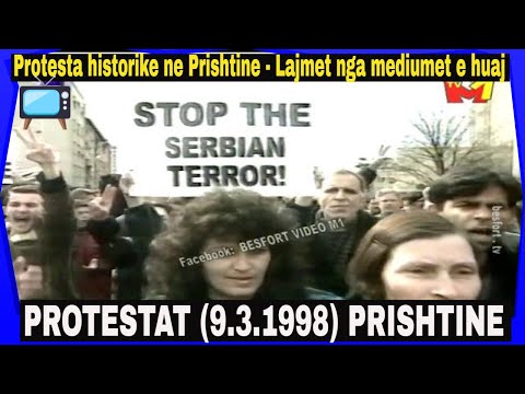 Protesta historike 9 mars 1998 ne Prishtine - Lajmet nga mediumet e huaj