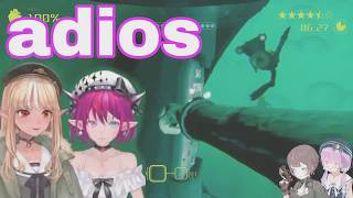 Shiranui Flare and Luna Enjoying Irys And Anya Scream From Safe Place | Murky Diver [Hololive/Sub]