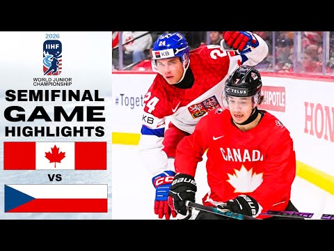 CANADA vs CZECHIA HIGHLIGHTS | 2026 World Juniors Semifinal