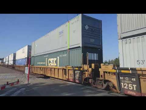 BNSF Z STOCHI8 13L with H1 1107 passing by Princeton Ave in my hometown in 4K 60FPS