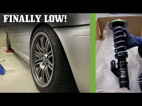 E46 M3 finally gets LOW! Fortune Auto coilover install 🔥