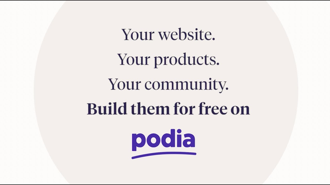 Build your website, your products and your community for free on Podia