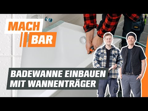 Installing a bathtub with a tub support | OBI