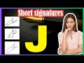 J signature style | Signature style of my name J  | J Short signature