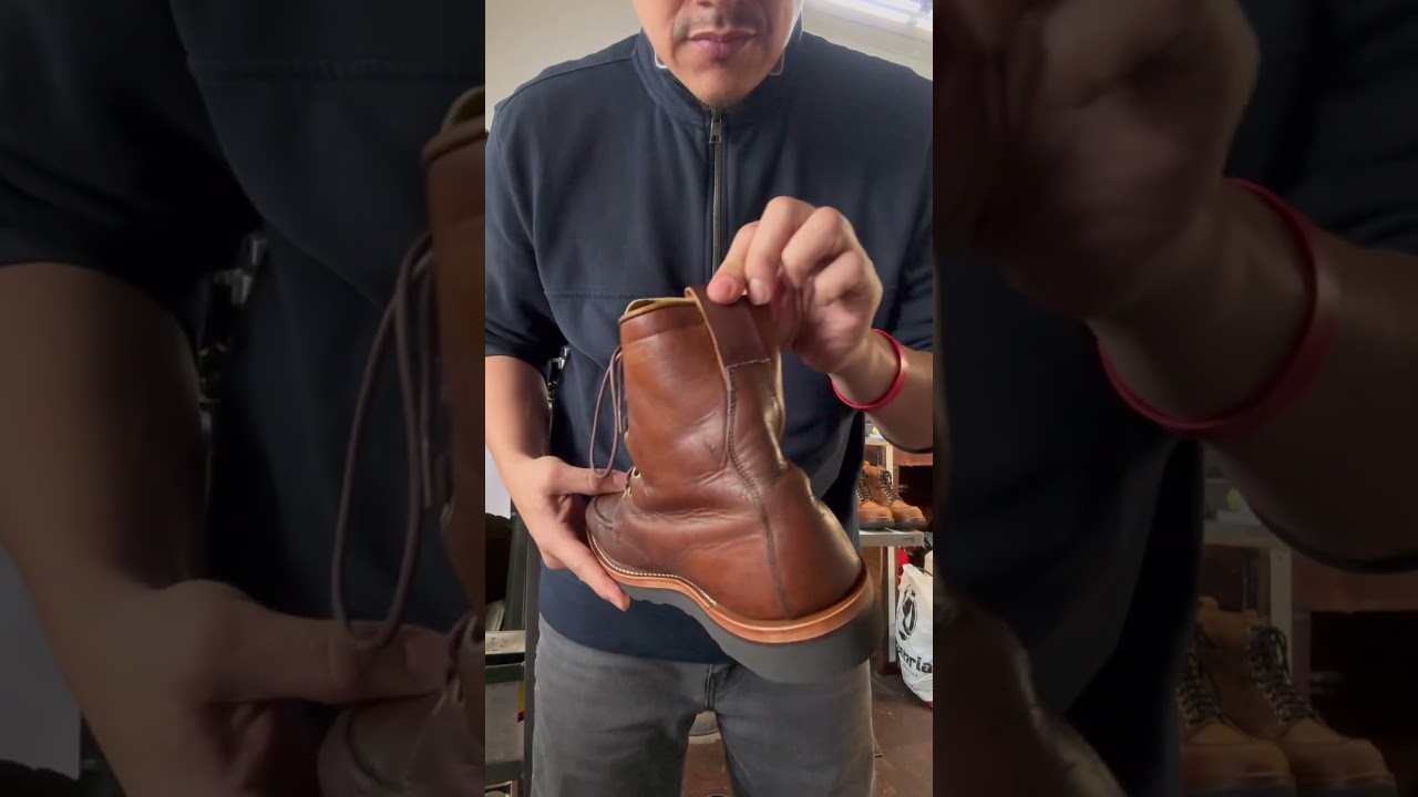 75 Years Old ,The Oldest pair of boots I’ve ever worked on  . #vintage