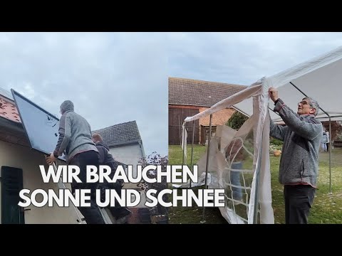 Solarplatten aufbauen & Vorbereitungen für den Weihnachtsmarkt