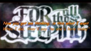 My Funeral (lyrics) - For All Those Sleeping