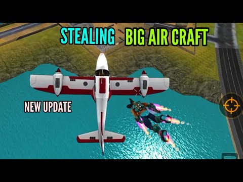 stealing big aircraft || new update || rope hero vice town || pagal gamerz