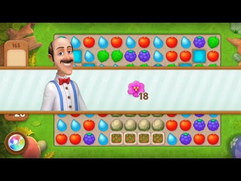 Gardenscapes Level 165 All Goals Complete - Playrix Gameplay