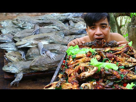 Cooking Frogs BBQ eating So yummy give yourself warm - Roasted Frogs BBQ with hot chili Recipe