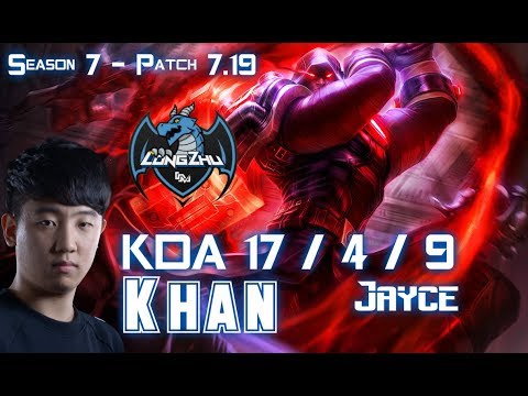 LZ Khan JAYCE vs DIANA Top - Patch 7.19 KR Ranked