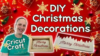 DIY Christmas Decorations That Look Store-Bought! 🎄 Cricut | Real-Time Craft With Me🎄🎁✨