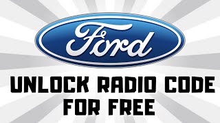How to Unlock FORD Radio Code FOR FREE | 6000CD  | Fiesta | Focus | Transit
