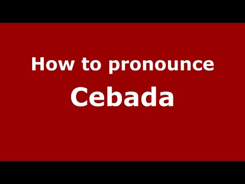How to pronounce Cebada (Mexico/Mexican Spanish) - PronounceNames.com