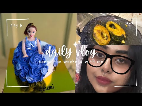 || Weekend vlog | new cake design | tried something new ✨