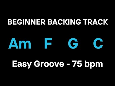 🎸 Easy Guitar Backing Track in C Major | 75 bpm | Am F G C