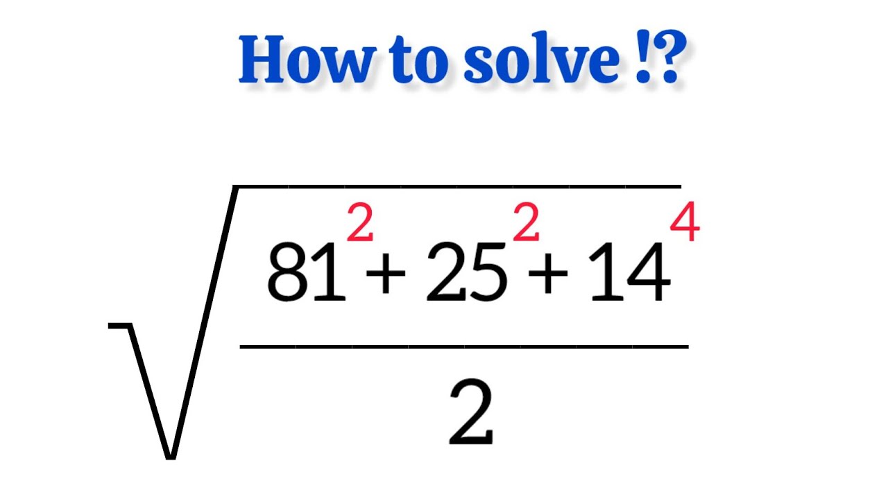 Interesting Square Root Problem | Maths Question | Can You Solve !?