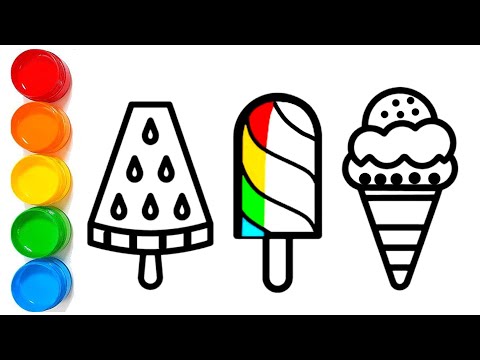 Easy Ice Cream Drawing for Kids/Easy Step by Step Ice Cream Drawing/Ice_Cream  Drawing and Coloring