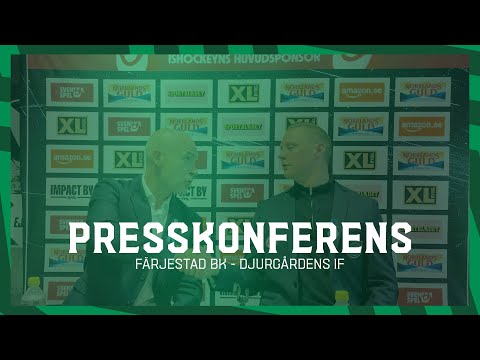 Presskonferens efter Färjestad-Djurgården