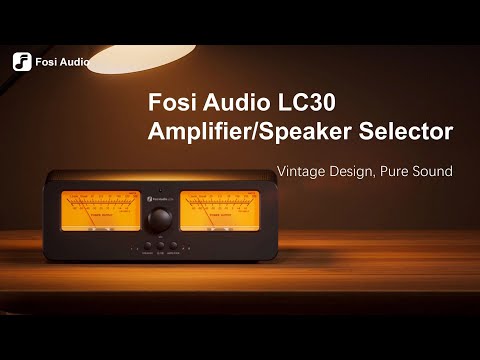 Fosi Audio LC30 VU Meter Amplifier Speaker Selector Orange