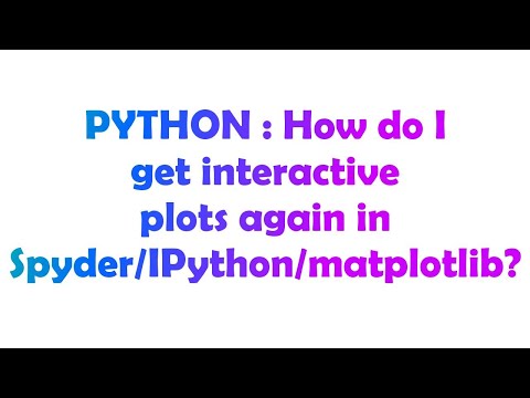 Python How Do I Get Interactive Plots Again In Spyderipythonmatplotlib