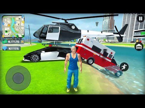 Open World US Police Officer Car Helicopter and Ambulance Driving Simulator - Android Gameplay