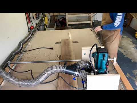 DIY Slab Flattening Mill / Router Sled - First Test