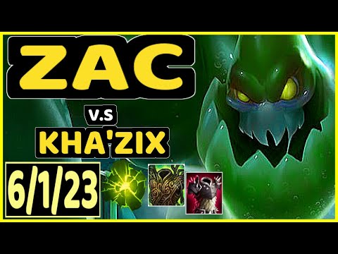 CINKROF (ZAC) vs KHA'ZIX - 6/1/23 KDA JUNGLE CHALLENGER GAMEPLAY - EUW
