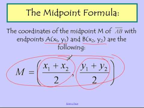 Distance midpoint and slope