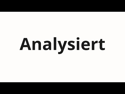 Wie man Analysiert ausspricht